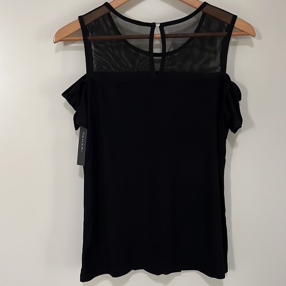 TAHARI Cold Shoulder Top - Picture 2 of 6